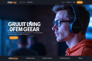 Gamer wearing a wireless headset