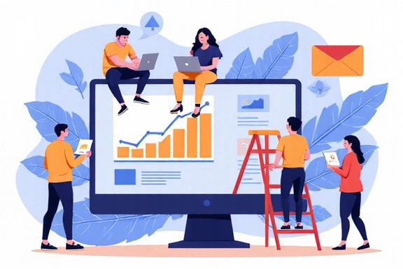 People interacting with online shopping and data analysis