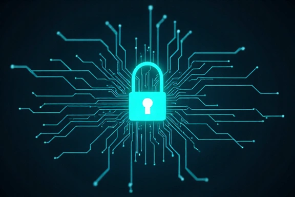 Secure data lock graphic